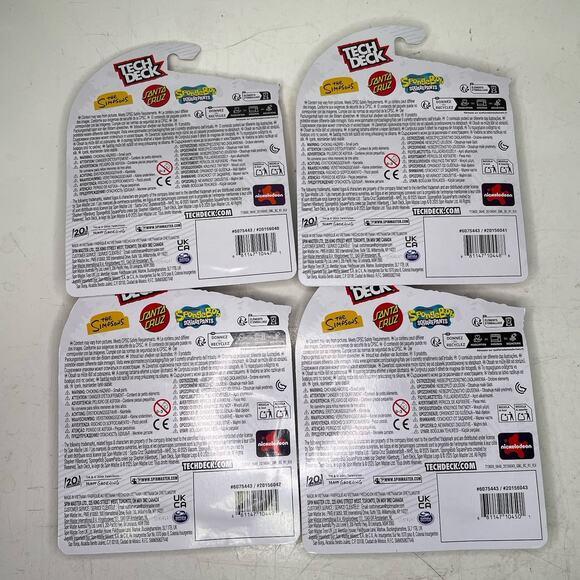 NEW Tech Deck Santa Cruz SpongeBob SquarePants Skateboard Lot Numbers 4, 5, 6, 7 - Picture 6 of 6